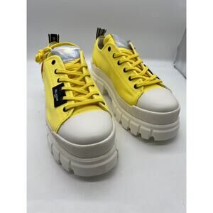 Palladium Revolt LO TX Aurora Yellow White Womens Lug sole Platform Shoes 10 M